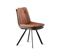 Sedia da Lavoro Sedia da pranzo di lusso a doppio strato Nordic Light Home Modern Simple Sgabello Schienale in pelle morbida tavolo for ristorante Sedie da Ufficio