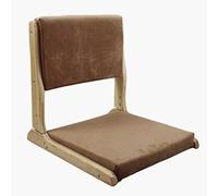Sedia da meditazione portatile in legno massello con schienale, design senza gambe, per una comoda seduta a pavimento, pieghevole, leggera, per yoga e consapevolezza