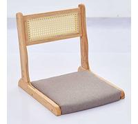 Sedia da meditazione portatile in legno massello con schienale, pieghevole, senza gambe, per una comoda seduta sul pavimento, perfetta per yoga e pratiche di consapevolezza