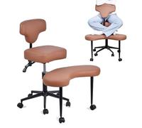 Sedia da meditazione, sedia da ufficio con gambe incrociate per ADHD e ruote, altezza e angolazione regolabili con supporto lombare per lavoratori d'ufficio sedentari, adulti irrequieti, yoga