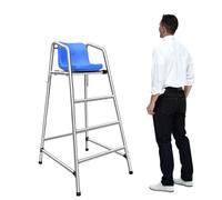Sedia da osservazione da bagnino con sedile rimovibile, scala in acciaio inox per una maggiore sicurezza e sorveglianza sul ponte, ideale per il monitoraggio a bordo piscina