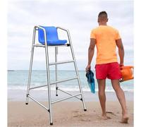 Sedia da osservazione in acciaio inox, soluzione durevole e sicura per aree esterne come spiagge, piscine e campi da tennis