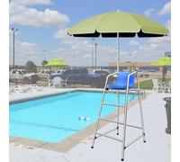 Sedia da osservazione resistente per piscine e parchi acquatici, con foro per ombrellone e altezza regolabile per la sicurezza del bagnino e il monitoraggio del ponte