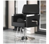 Sedia da Parrucchiere Girevole A 360° Altezza Regolabile 10Cm Poltrona da Parrucchiere con Pompa Idraulica capacità 200 kg Sedia da Barbiere con Poggiapiedi,Nero,C