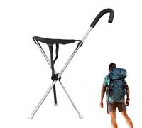 Sedia da passeggio portatile - Sedia pieghevole in canna, sgabello regolabile, design compatto e leggero, versatile per la mobilità all'aperto per trekking, escursionismo, viaggi, campeggio