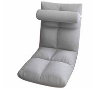 Sedia da pavimento grigia di alta qualità con supporto per la schiena, sedia pieghevole da gioco, reclinabile regolabile, sedile da meditazione, divano portatile per adulti mobili salvaspazio per