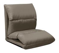 Sedia da pavimento, pieghevole, grigio scuro, in microfibra, con funzione sonno e schienale regolabile, per soggiorno, camera da letto, angolo lettura, ergonomica e confortevole