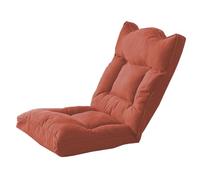 Sedia Da Pavimento Pieghevole Imbottita Multiangolare A 5 Posizioni Schienale Imbottito Versatile Sedia Da Pavimento Gaming Per Meditazione, Seminari, Lettura, Gaming(Orange)