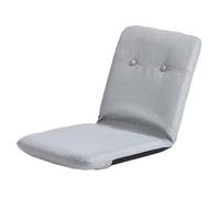 Sedia da pavimento pieghevole regolabile, 5 posizioni, ergonomica, per giocare, leggere, meditare, in tessuto di lino, comodo supporto per rilassarsi a casa (grigio)