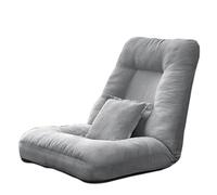Sedia da pavimento regolabile in memory foam, pieghevole, portatile, reclinabile, per giocare e leggere, non richiede montaggio, comoda seduta per il tempo libero, colore grigio, dimensioni: 60 x 70 x