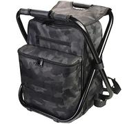 Sedia da pesca 3 in 1 con refrigeratore isolato da 18 litri e contenitore HydroShield, capacità 120 kg, perfetta per campeggio, escursionismo e pesca da riva, design pieghevole