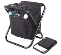Sedia da pesca pieghevole turistica con sacchetto di raffreddamento termico nero