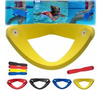 Sedia da piscina reclinabile 3 in 1 non gonfiabile in schiuma, amaca galleggiante con base per noodle da nuoto, per adulti, pieghevole, stabile, per feste, lago e spiaggia (giallo)