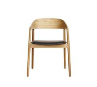 Sedia da Pranzo AC2 in Rovere Laccato Opaco/ Nero
