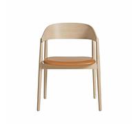 Sedia da pranzo Andersen Furniture AC2 in rovere pigmentato bianco/cognac