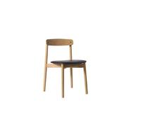 Sedia da Pranzo Andersen Furniture Unite in Rovere Pigmentato Bianco/pelle