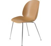 Sedia da Pranzo Beetle Base Conica Cromo/ Ambra Marrone