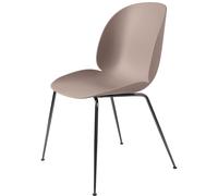 Sedia da Pranzo Beetle Base Conica Cromo Nero/Rosa Rosa