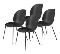 Sedia da Pranzo Beetle Base Conica/Opaco Nero/ Nero 4 Pz.