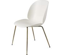 Sedia da Pranzo Beetle Base Conica Ottone anticato/Bianco Alabastro
