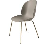 Sedia da Pranzo Beetle Base Conica Ottone anticato/Nuovo Beige