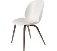 Sedia da Pranzo Beetle Base in Legno Noce Americano Opaco/ Bianco Alabastro