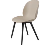Sedia da Pranzo Beetle Base in Plastica Nero/New Beige