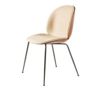 Sedia da Pranzo Beetle Impiallacciata con Scocca Flair Special FR 134 con Gambe in Cromo Nero