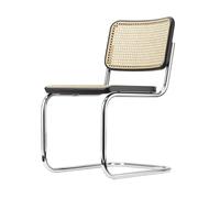 Sedia da Pranzo Cantilever Thonet S 32 V Cromo/faggio Nero