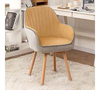 Sedia da pranzo con rivestimento in velluto, elegante, girevole, per ufficio o toeletta moderni, design chic che non si arrotola, comoda ed elegante