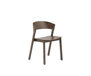 Sedia da Pranzo Cover con Base in Legno Marrone Scuro