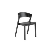 Sedia da Pranzo Cover con Base in Legno Nero