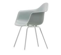 Sedia da Pranzo Eames Plastic DAX con Braccioli Grigio Chiaro