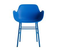 Sedia da Pranzo Form con Braccioli Blu/ Acciaio