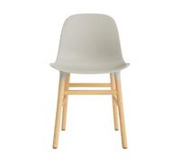 Sedia da Pranzo Form Grigio Chiaro/Rovere