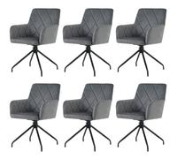 Sedia da pranzo girevole a 360°, con schienale ergonomico e supporto lombare, seduta imbottita, schienale a forma di diamante, tessuto in velluto traspirante, piedini regolabili, struttura in metallo