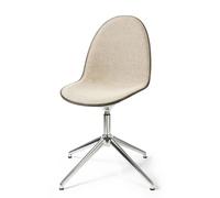 Sedia da Pranzo Girevole Eternity in Alluminio e Imbottita 218 Beige