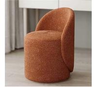 Sedia da pranzo girevole in velluto felpato con schienale, comodo sgabello in finta pelle di agnello, ideale per soggiorno, camera da letto e toeletta - elegante e versatile per la casa