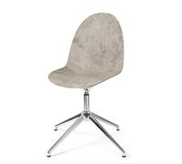 Sedia da Pranzo Girevole Mater Eternity in Legno di Scarto Grigio/acciaio