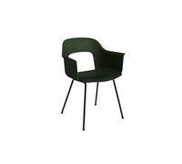Sedia da Pranzo HAY Layout 211 con Braccioli Verde Bottiglia/ Nero