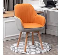 Sedia da pranzo imbottita in velluto - Sedia girevole in legno per ufficio o toeletta - Elegante mobile da salotto senza ruote per arredamento moderno