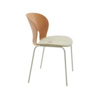 Ø Sedia da Pranzo Imbottita Menta Fresca/rovere laccato/Beige