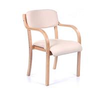 Sedia da pranzo impilabile con braccioli Sedie moderne in pelle sintetica per soggiorno Struttura in legno Club Guest Desk Chair Bracciolo individuale Sedie per computer