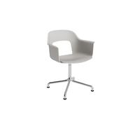 Sedia da pranzo Layout 251 con braccioli e girevole grigio nuvola/ Alluminio