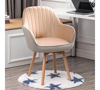 Sedia da pranzo moderna imbottita - Sedia in velluto per ufficio o toeletta - Elegante seduta girevole in legno, senza ruote, ideale per la decorazione della casa