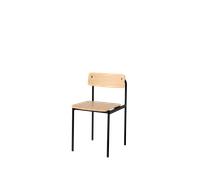 Sedia da Pranzo Moebe Offset Nero/rovere Laccato