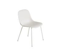 Sedia da Pranzo Muuto Fiber con Base in Tubo Bianco