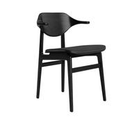 Sedia da Pranzo NORR11 Bufala con Seduta Imbottita , Nero Nero/antracite 21003