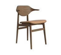 Sedia da Pranzo NORR11 Bufala con Seduta Imbottita, Rovere Affumicato Chiaro/cammello 21004