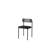 Sedia da Pranzo Offset Imbottita Nero/ Nero